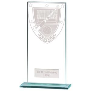 Millennium Hockey Jade Glass Award 180mm