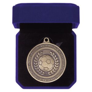 Olympia Football Medal Box Antique Gold 60mm