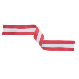 Medal Ribbon Red & White 395x22mm