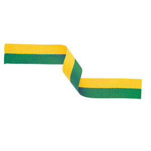 Medal Ribbon Green & Yellow 395x22mm