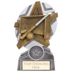 The Stars Hockey Plaque Award Silver & Gold 130mm