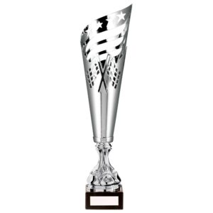 Monza Lazer Cut Metal Cup Silver 355mm