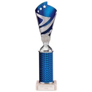 Hurricane Multisport Plastic Tube Cup Silver & Blue 265mm